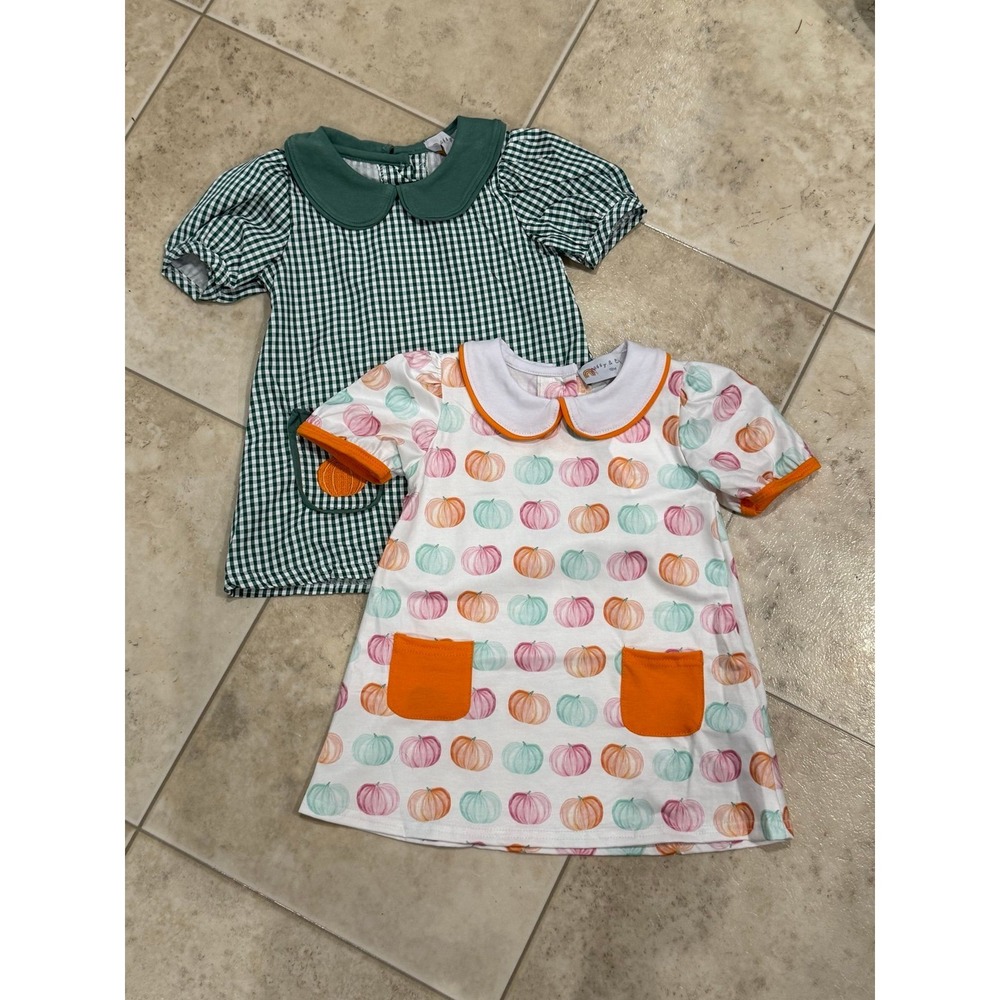 Abby & Evie 12 month boutique dress Peter Pan collar lot bundle NWT